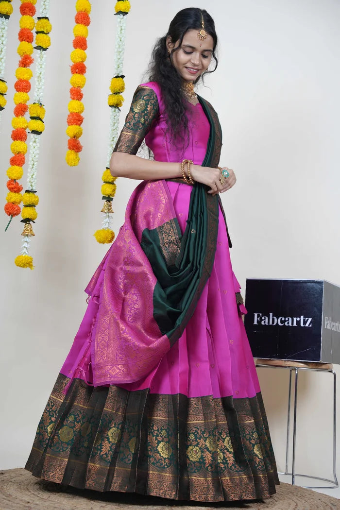 South Indian Festival Traditional Half Saree (DilwalePattu)