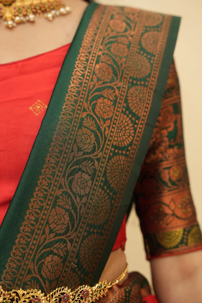 South Indian Festival Traditional Half Saree (SquarePAttu)