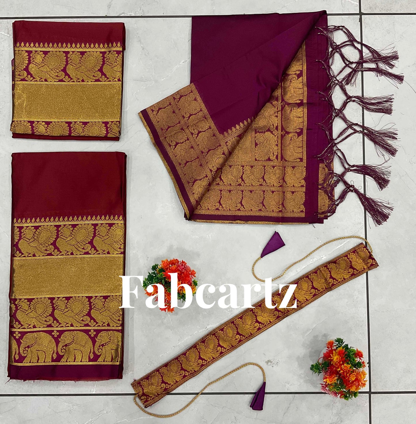 South Indian Festival Traditional Half Saree(Pochampalli)