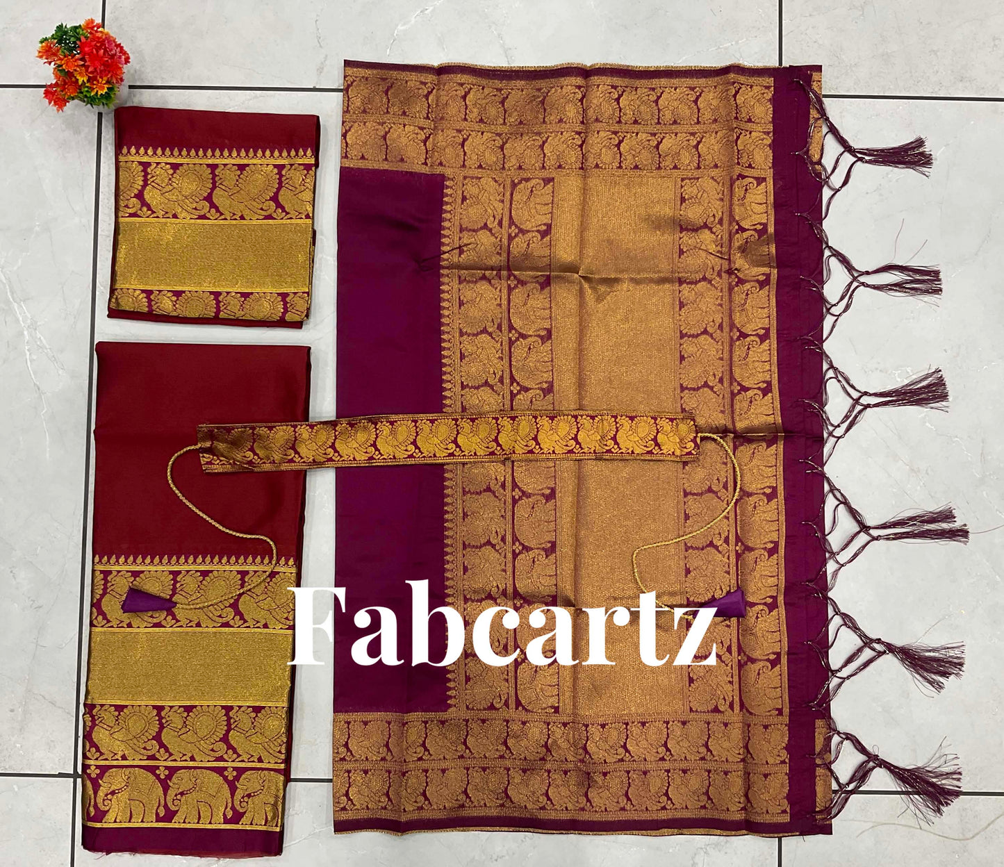 South Indian Festival Traditional Half Saree(Pochampalli)