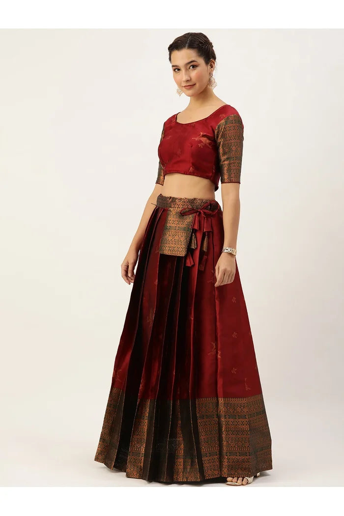 South Indian Festival Traditional Half Saree (LichiSparrow)