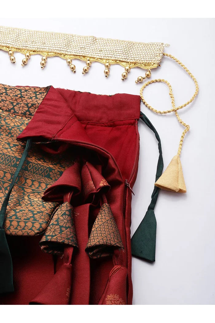 South Indian Festival Traditional Half Saree (LichiSparrow)