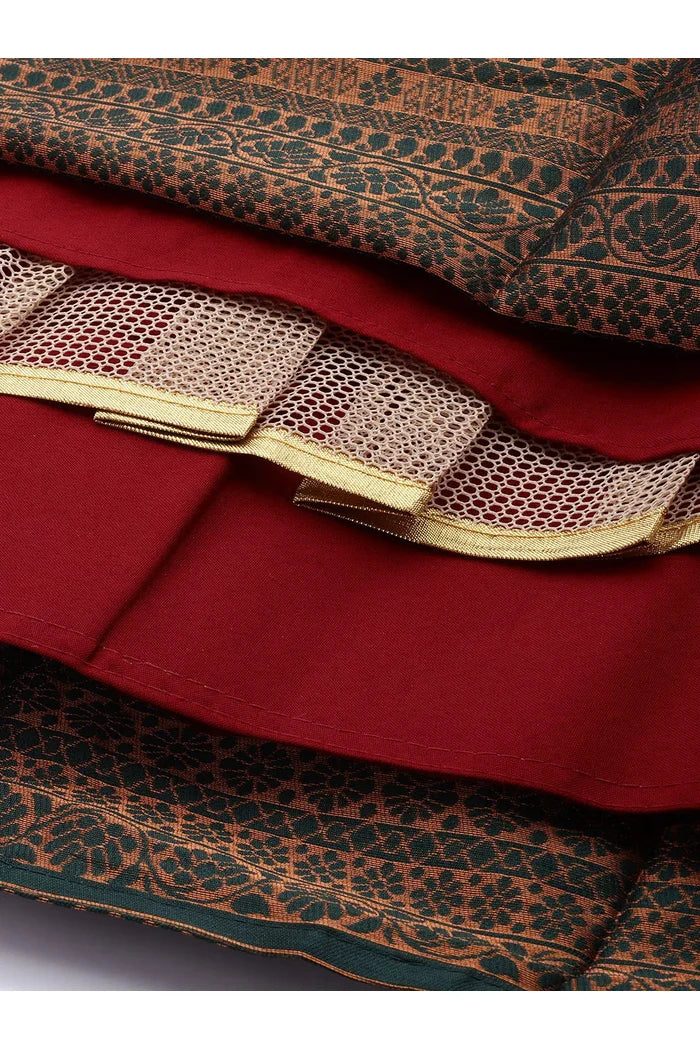 South Indian Festival Traditional Half Saree (LichiSparrow)