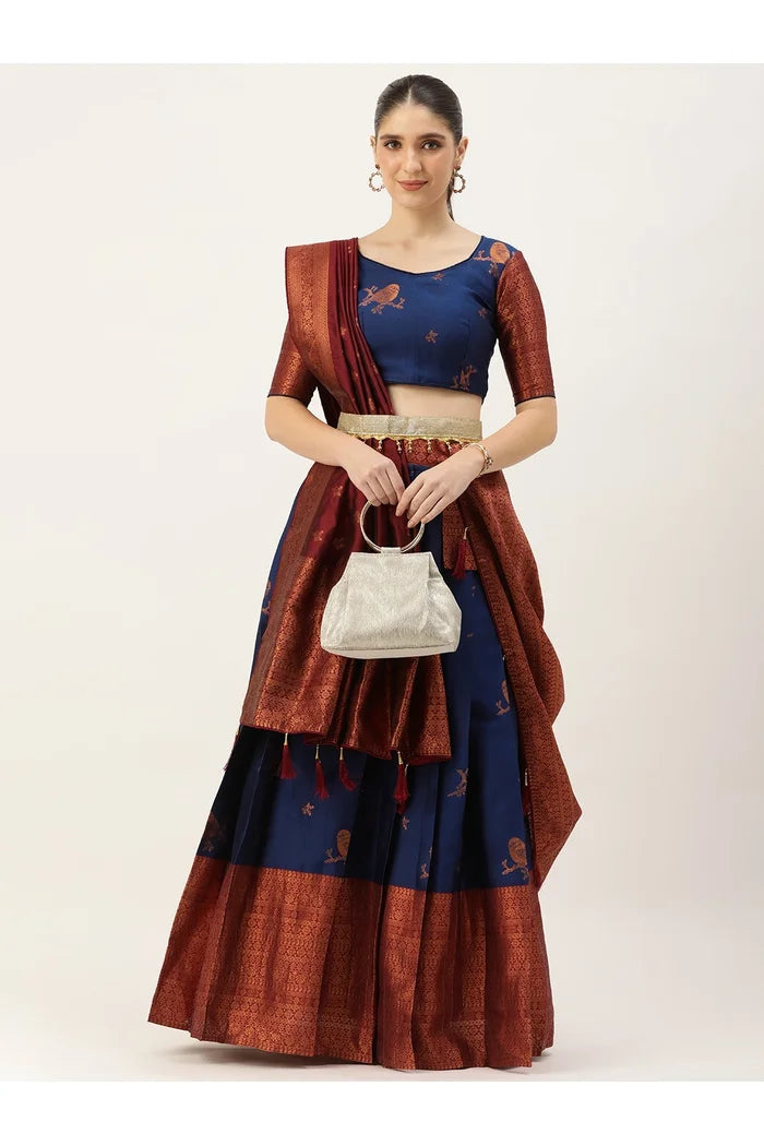 South Indian Festival Traditional Half Saree (LichiSparrow)