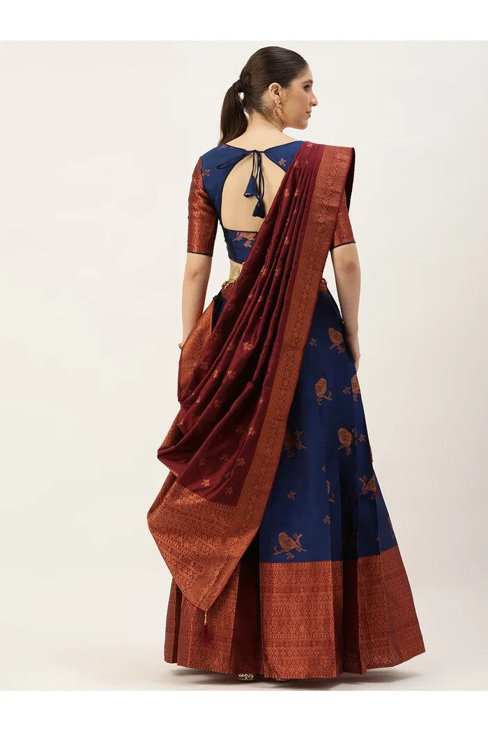 South Indian Festival Traditional Half Saree (LichiSparrow)