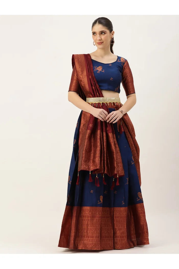 South Indian Festival Traditional Half Saree (LichiSparrow)