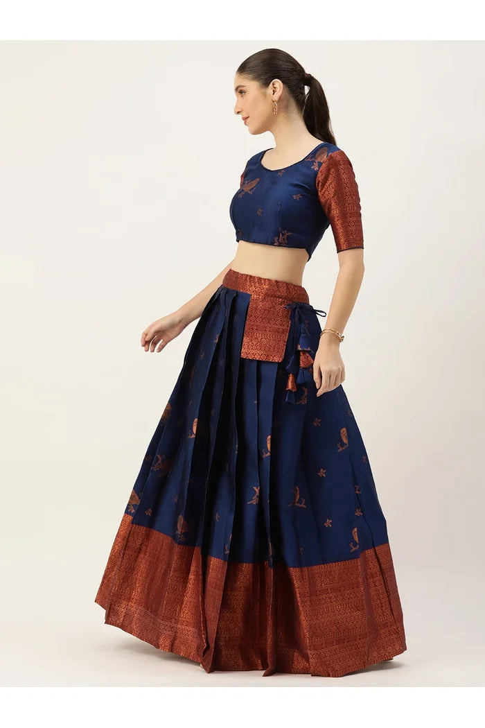 South Indian Festival Traditional Half Saree (LichiSparrow)