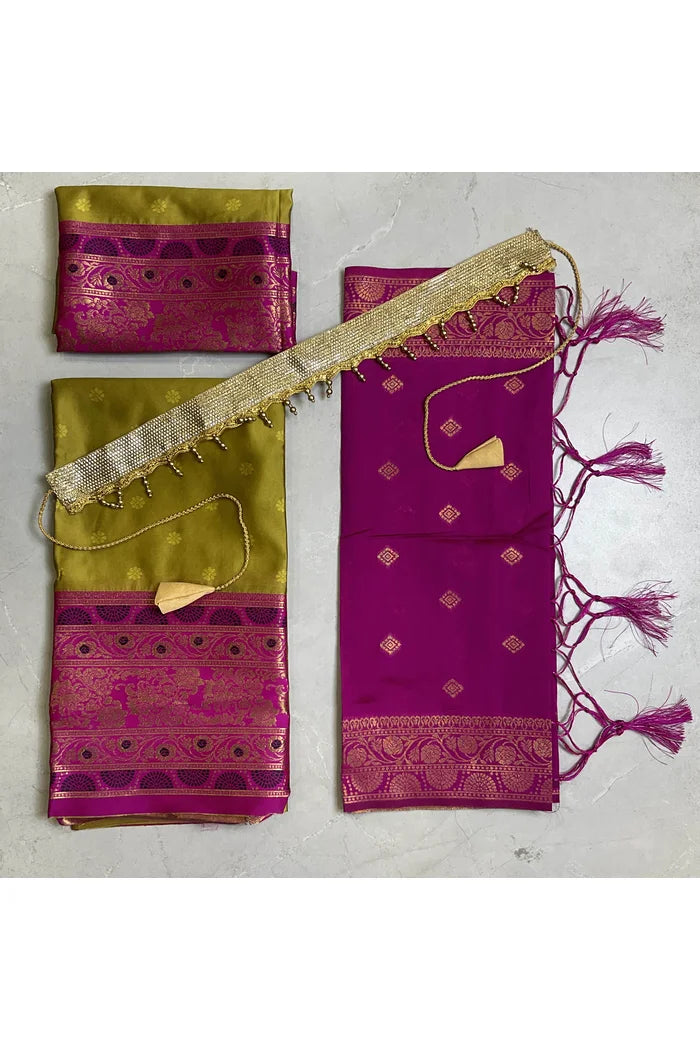 South Indian Festival Traditional Half Saree (8ButttiPAttuKids)