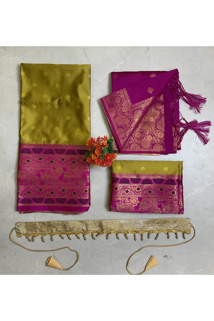 South Indian Festival Traditional Half Saree (8ButttiPAttuKids)