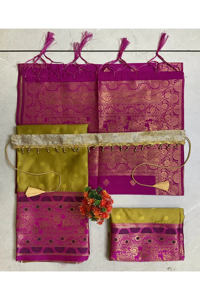 South Indian Festival Traditional Half Saree (8ButttiPAttuKids)