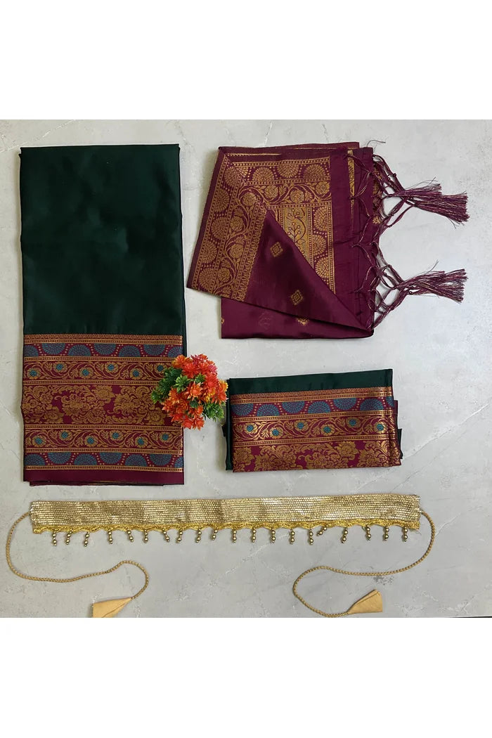 South Indian Festival Traditional Half Saree (8ButttiPAttuKids)