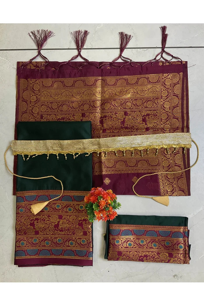 South Indian Festival Traditional Half Saree (8ButttiPAttuKids)