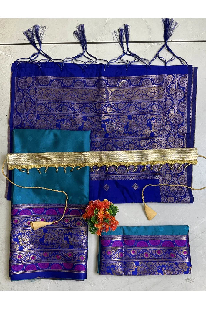 South Indian Festival Traditional Half Saree (8ButttiPAttuKids)