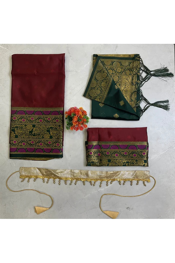 South Indian Festival Traditional Half Saree (8ButttiPAttuKids)