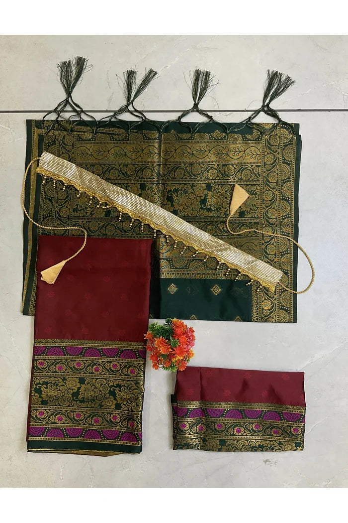 South Indian Festival Traditional Half Saree (8ButttiPAttuKids)