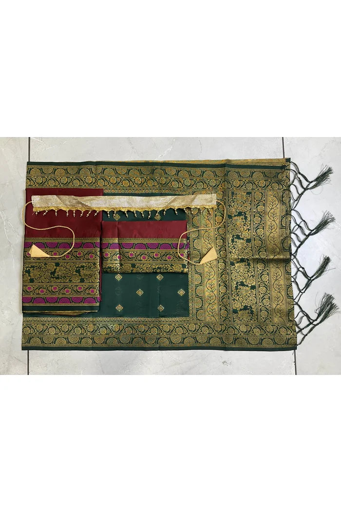 South Indian Festival Traditional Half Saree (8ButttiPAttuKids)