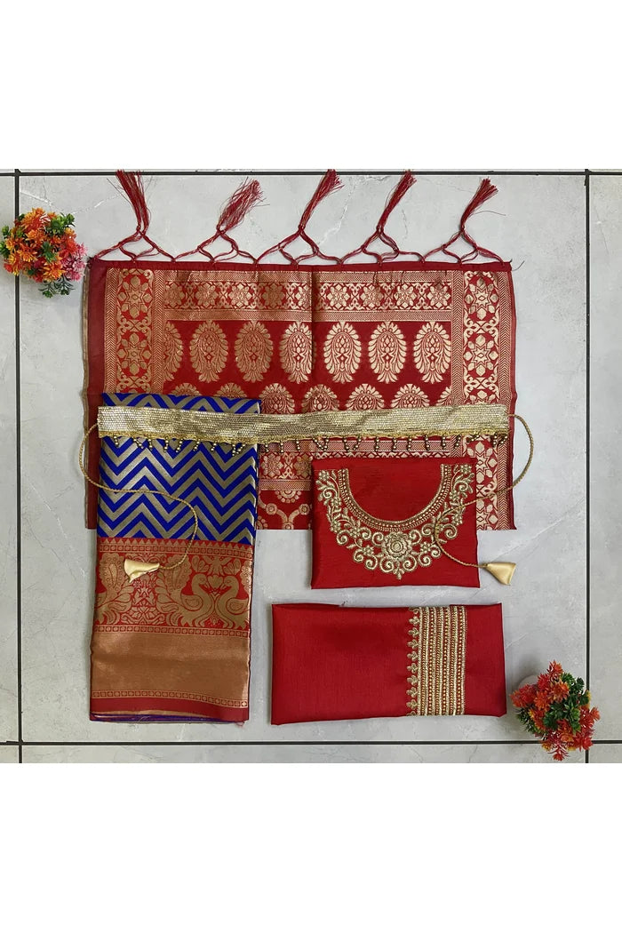 South Indian Festival Traditional Half Saree (Mor Pattu Kids)