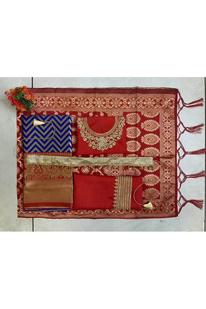South Indian Festival Traditional Half Saree (Mor Pattu Kids)