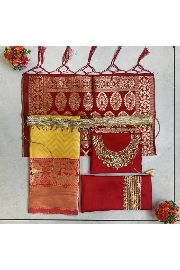 South Indian Festival Traditional Half Saree (Mor Pattu Kids)