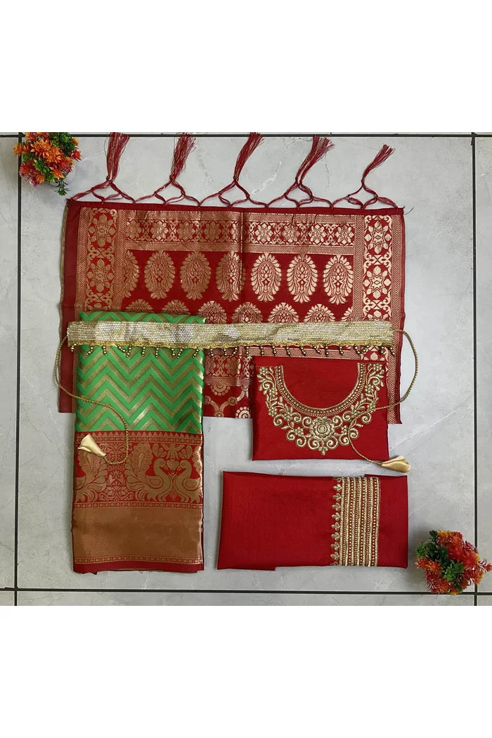 South Indian Festival Traditional Half Saree (Mor Pattu Kids)