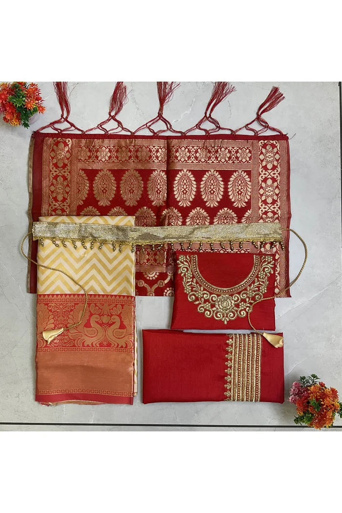 South Indian Festival Traditional Half Saree (Mor Pattu Kids)