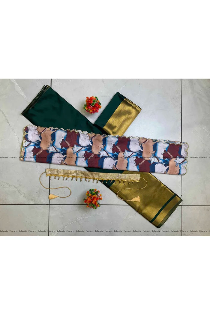 South Indian Festival Traditional Half Saree (CowPAttu)