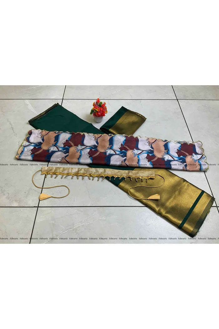 South Indian Festival Traditional Half Saree (CowPAttu)