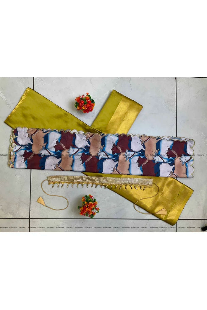 South Indian Festival Traditional Half Saree (CowPAttu)
