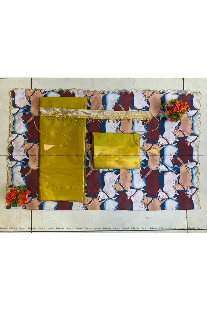 South Indian Festival Traditional Half Saree (CowPAttu)