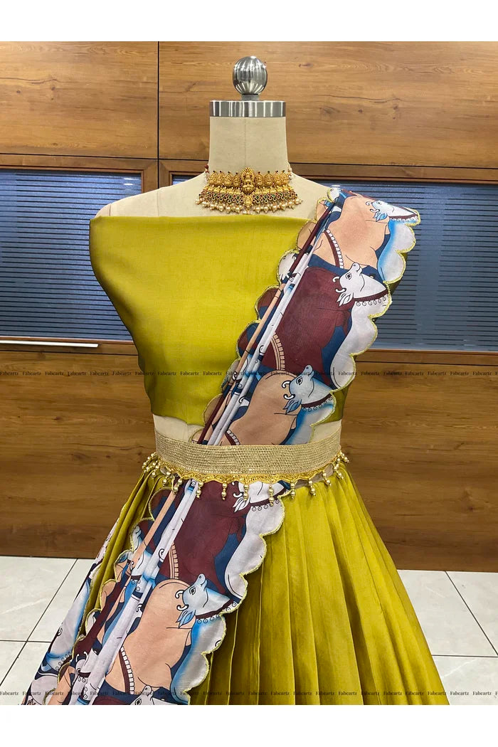 South Indian Festival Traditional Half Saree (CowPAttu)