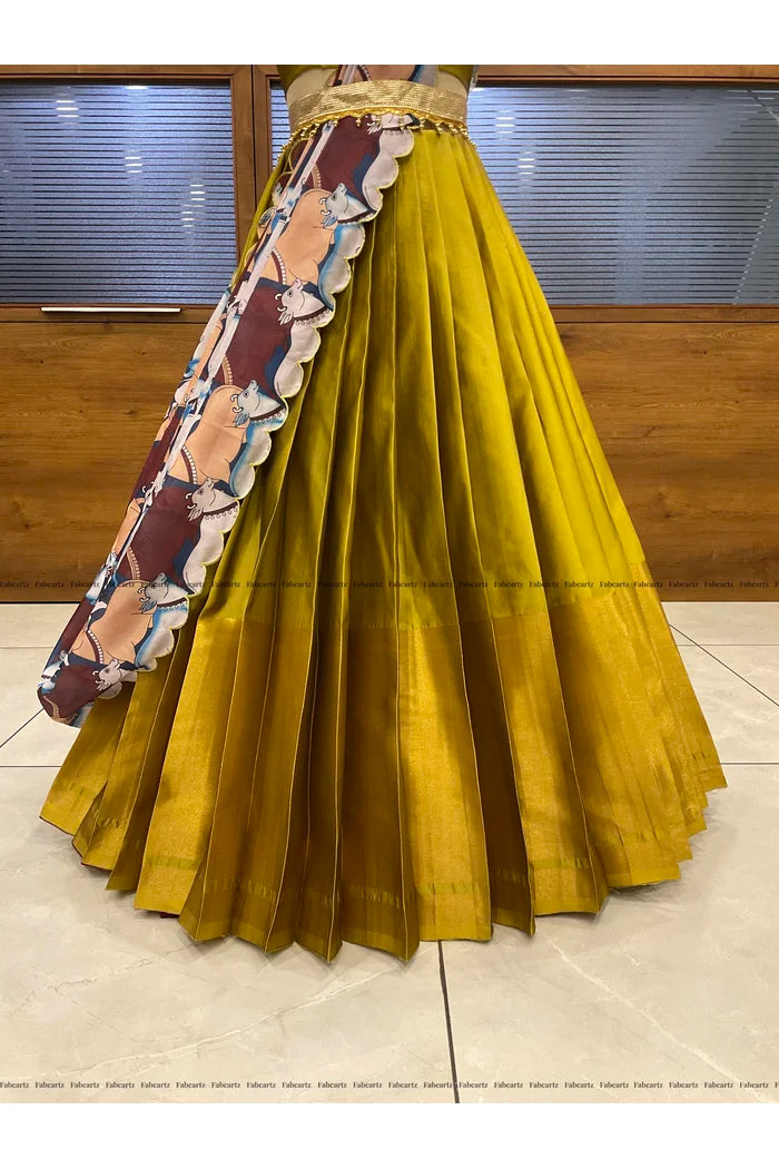 South Indian Festival Traditional Half Saree (CowPAttu)