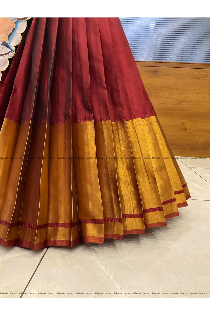 South Indian Festival Traditional Half Saree (CowPAttu)