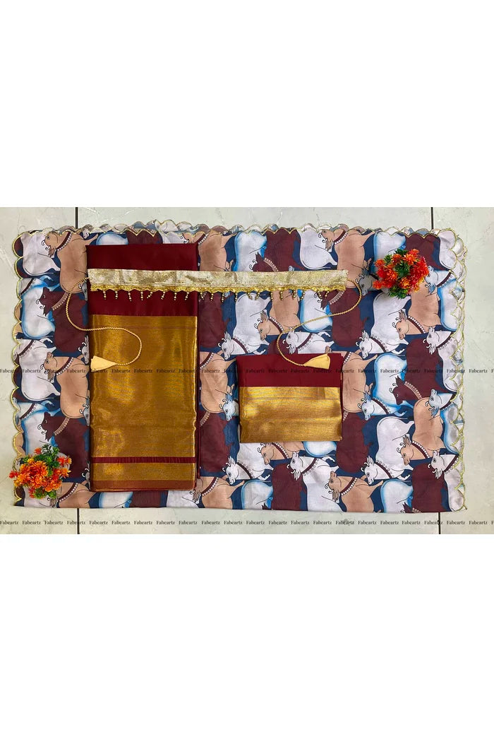 South Indian Festival Traditional Half Saree (CowPAttu)