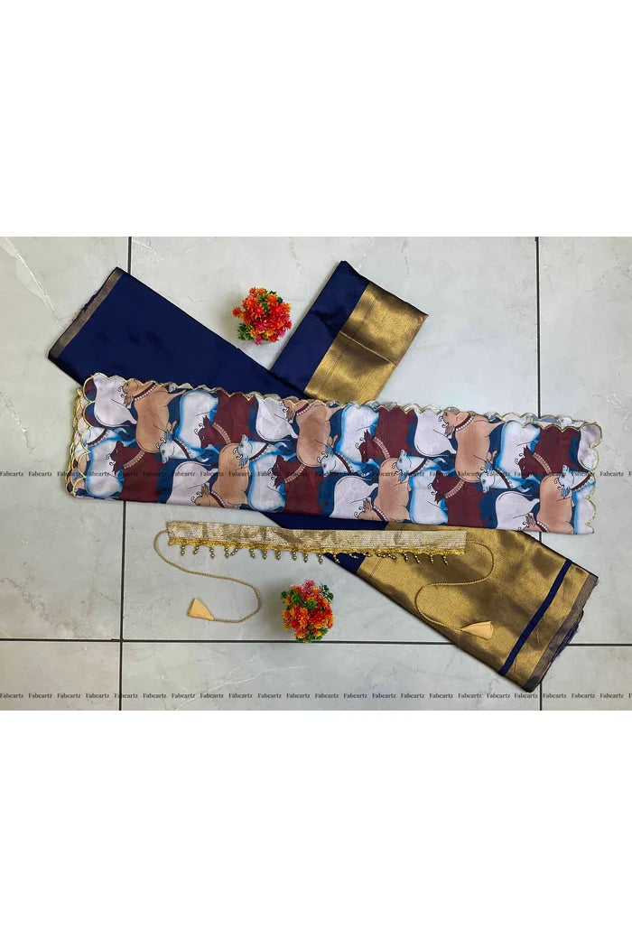 South Indian Festival Traditional Half Saree (CowPAttu)