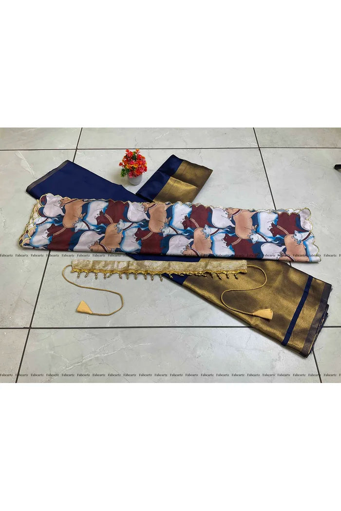 South Indian Festival Traditional Half Saree (CowPAttu)