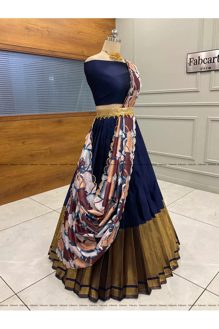 South Indian Festival Traditional Half Saree (CowPAttu)