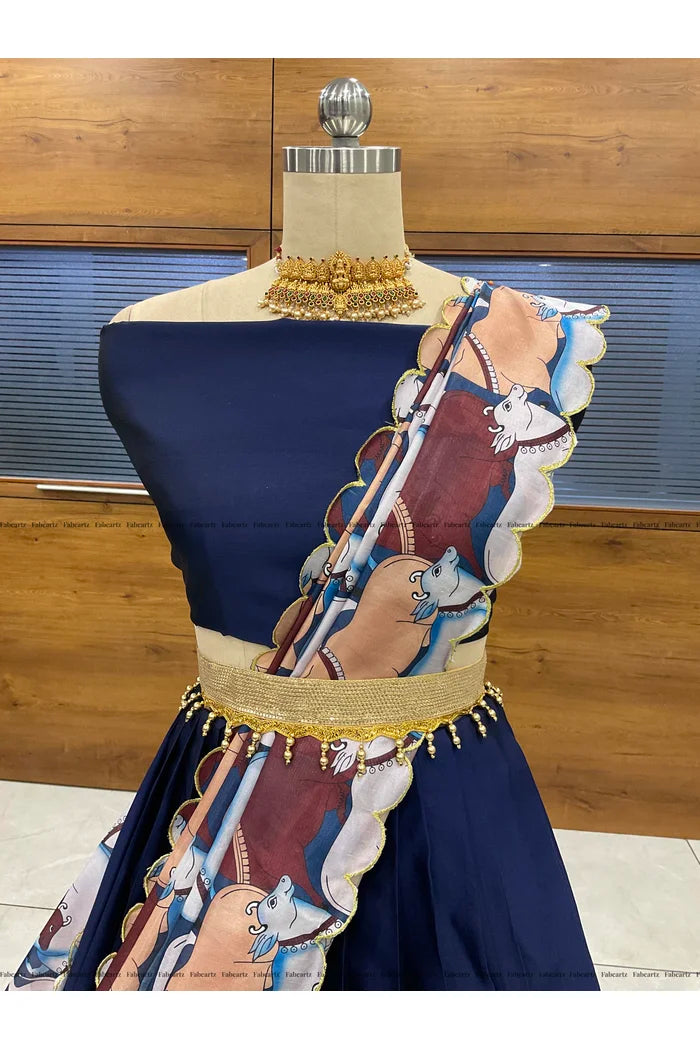 South Indian Festival Traditional Half Saree (CowPAttu)