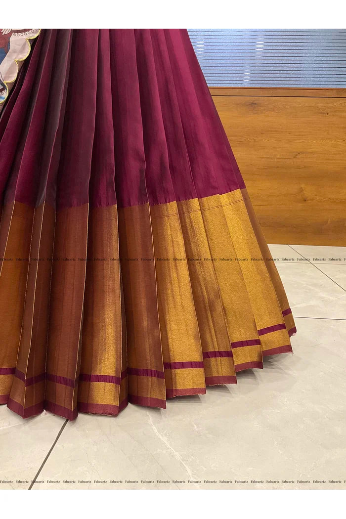 South Indian Festival Traditional Half Saree (CowPAttu)