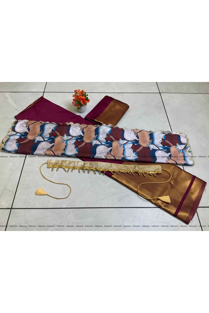 South Indian Festival Traditional Half Saree (CowPAttu)