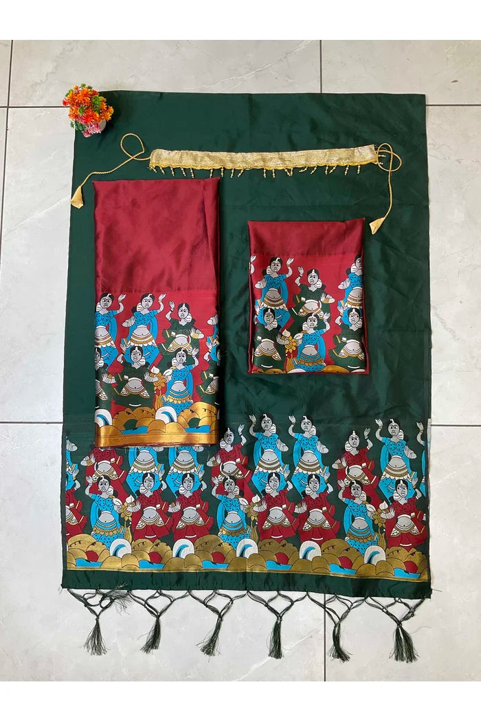 South Indian Festival Traditional Half Saree (Dhingli)