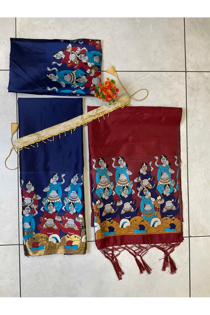 South Indian Festival Traditional Half Saree (Dhingli)