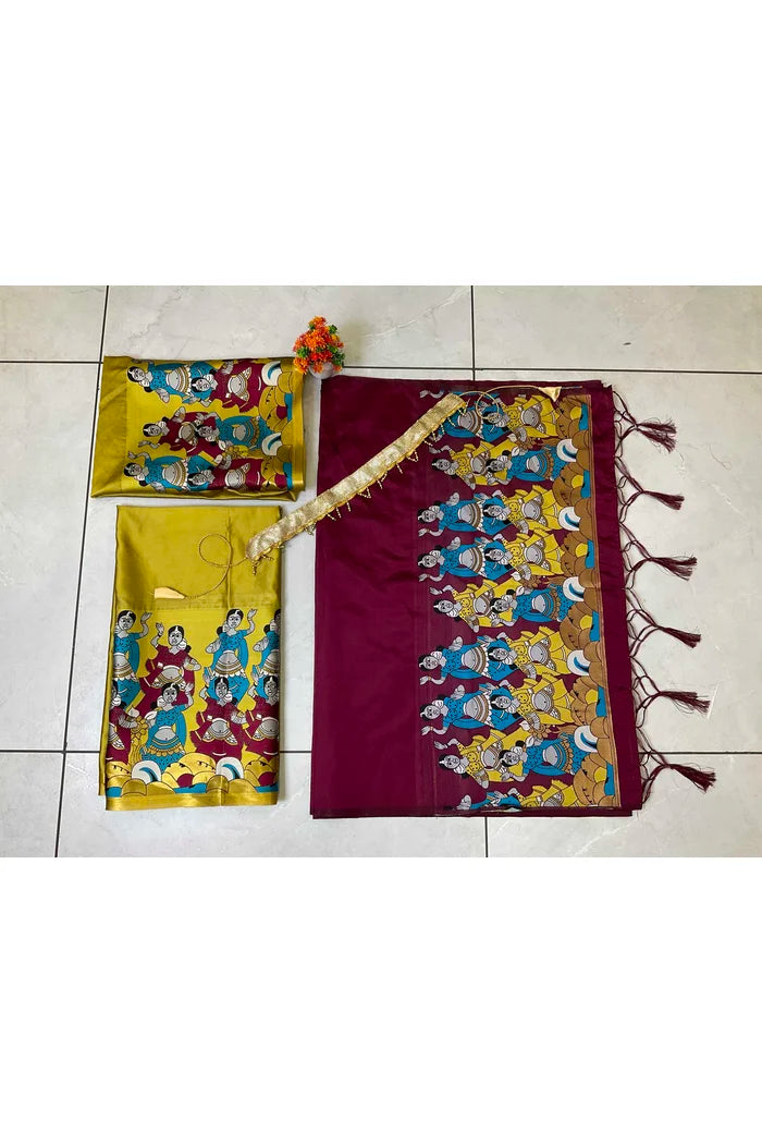 South Indian Festival Traditional Half Saree (Dhingli)