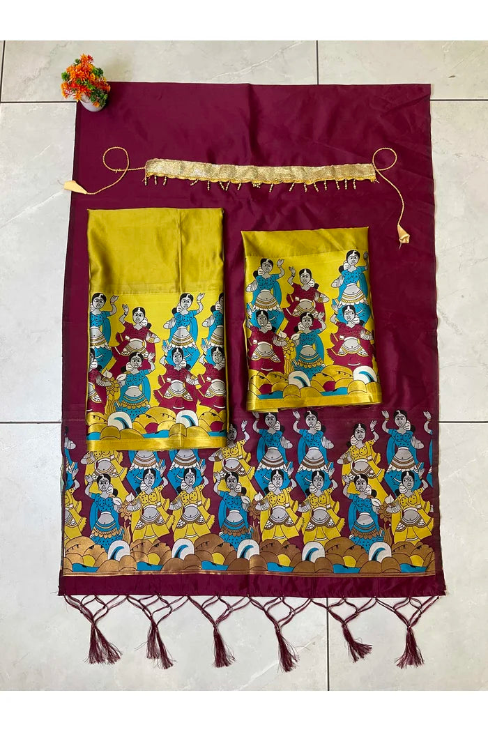 South Indian Festival Traditional Half Saree (Dhingli)