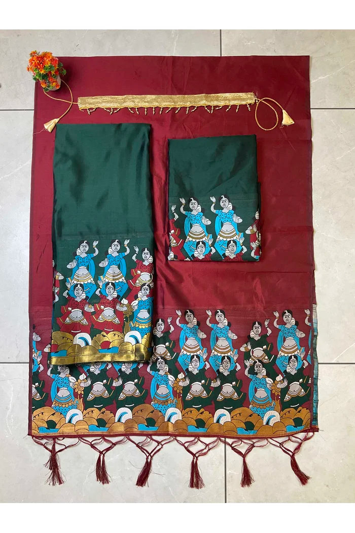 South Indian Festival Traditional Half Saree (Dhingli)