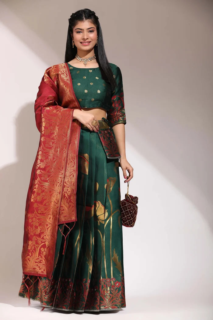 South Indian Festival Traditional Half Saree (EcoPattu)