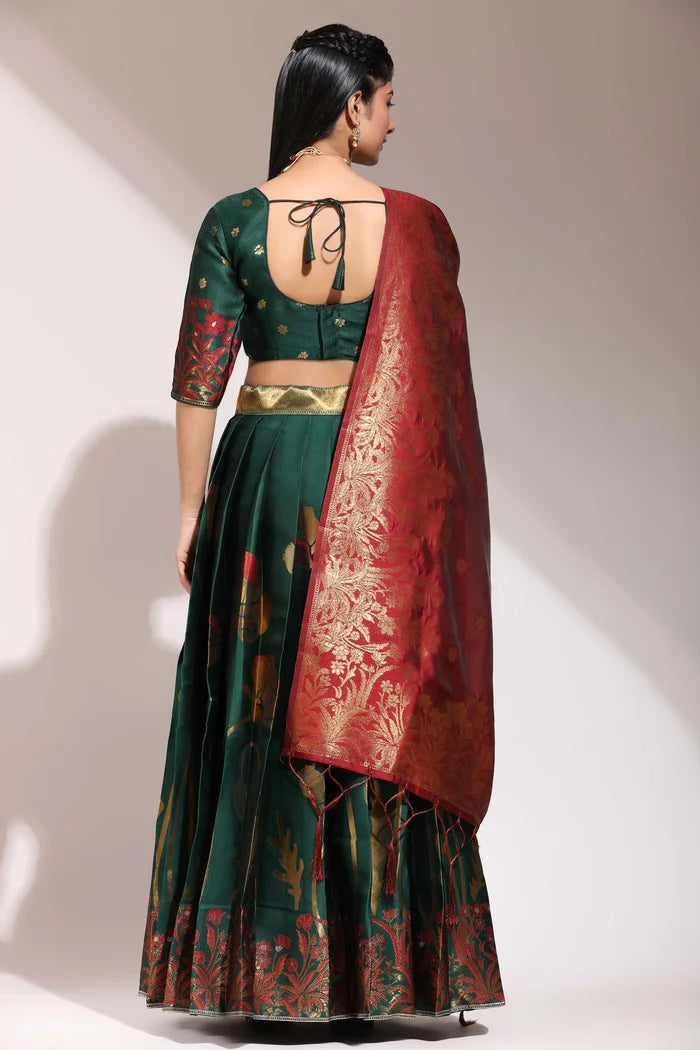 South Indian Festival Traditional Half Saree (EcoPattu)