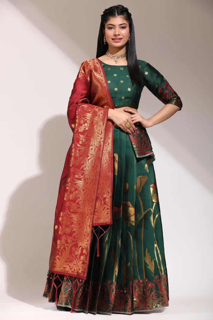South Indian Festival Traditional Half Saree (EcoPattu)