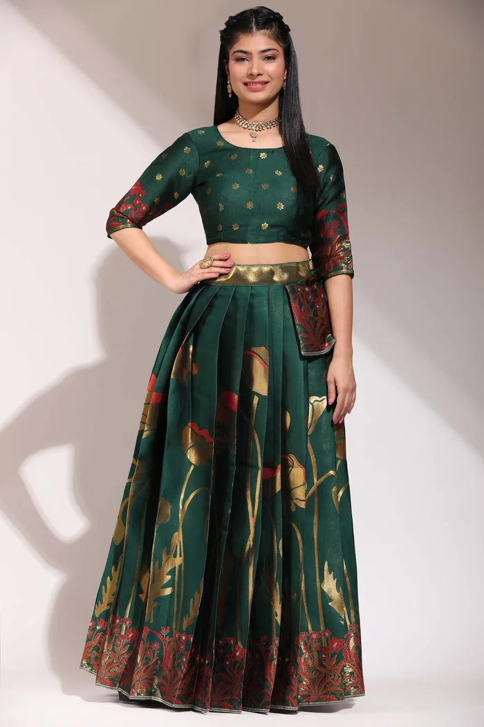 South Indian Festival Traditional Half Saree (EcoPattu)