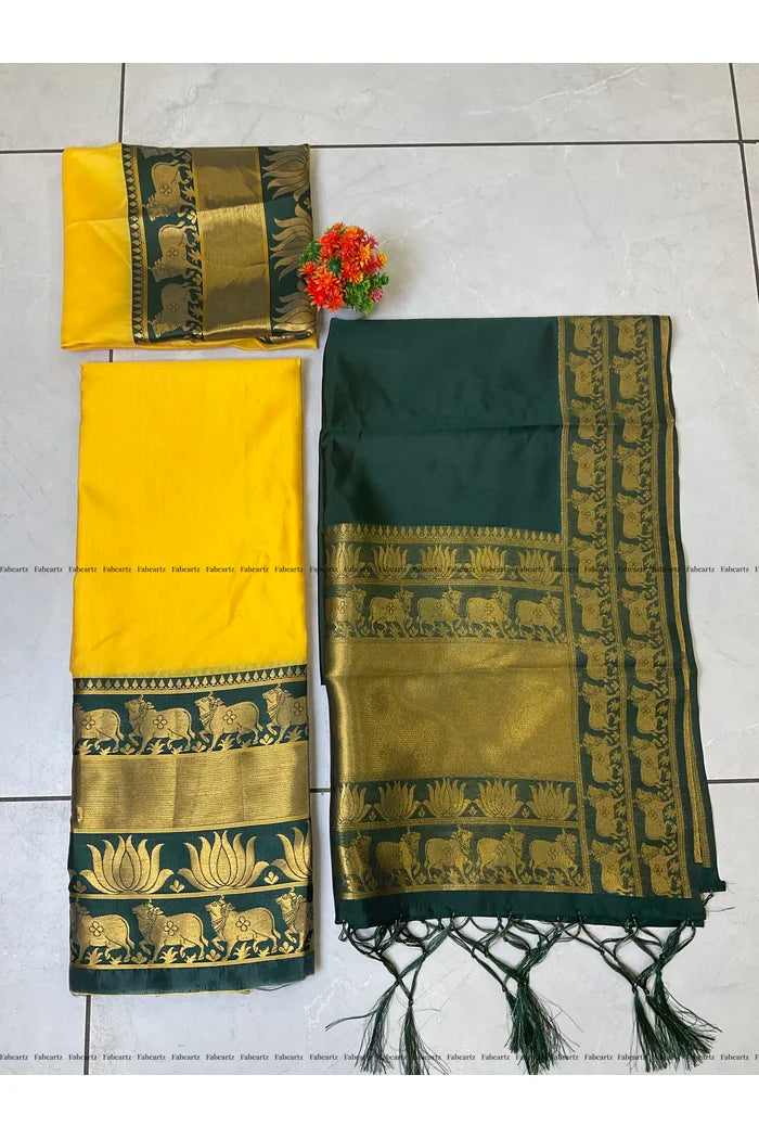 South Indian Festival Traditional Half Saree (LotusPattu)