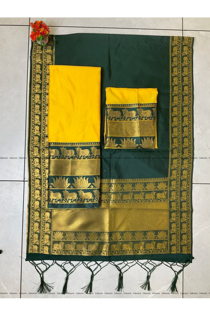 South Indian Festival Traditional Half Saree (LotusPattu)